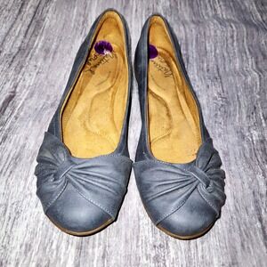 Natural Soul Genie Womens Ballet Flats Slip On Knot Detail Comfort Walking Shoes